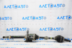 Drive axle shaft front right Toyota Highlander 14-16 3.5 FWD, with bracket, outer CV joint thread is crushed