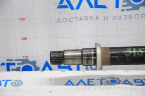Drive axle shaft front right Toyota Highlander 14-16 3.5 FWD, with bracket, outer CV joint thread is crushed