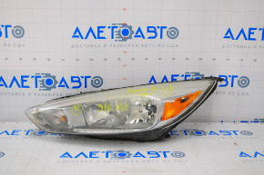 Headlight front left naked Ford Focus mk3 15-18 rest halogen light web, for polishing, chrome used