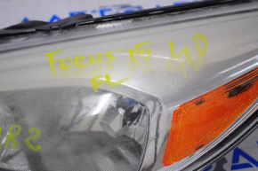 Headlight front left naked Ford Focus mk3 15-18 rest halogen light web, for polishing, chrome used