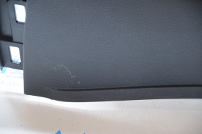 Console center armrest and cup holders Nissan Rogue 17-18 black, without heated seats, scratches