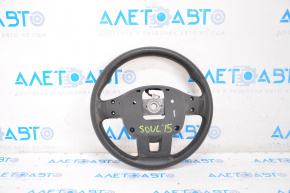 Naked steering wheel Kia Soul 14-19 rubber black, no buttons