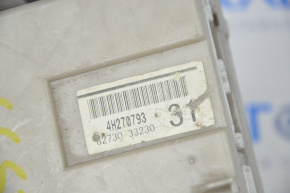 The Lexus ES 300/330 under-dash fuse box has cracks and broken fasteners.