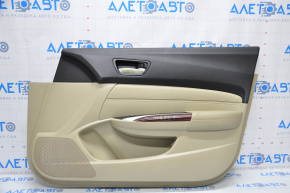 Door trim card front right Acura TLX 15-17 leather beige, lining defect