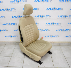 Passenger seat Ford Fusion mk5 13-15 without airbag, electric, beige cloth, dry cleanable
