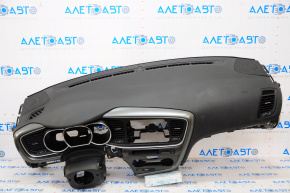 Dashboard front panel without AIRBAG Kia Optima 14-13 black, worn center console trim