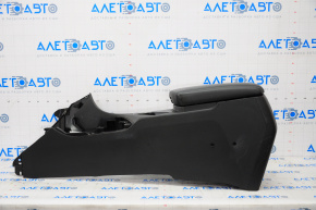 Central console armrest and cup holders Kia Optima 14-15 rest, leather black, scratch