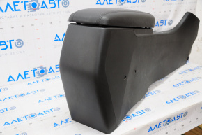 Central console armrest and cup holders Kia Optima 14-15 rest, leather black, scratch