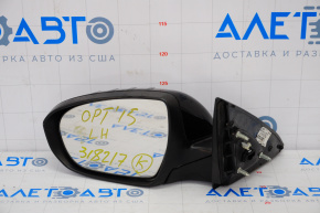 Left side mirror complete Kia Optima 14-15 rest 6 pins, turn signal, heated, black