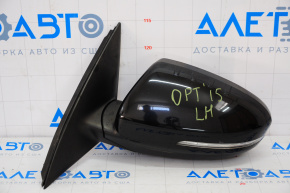 Left side mirror complete Kia Optima 14-15 rest 6 pins, turn signal, heated, black