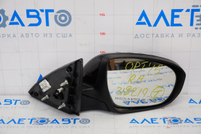 Right side mirror complete Kia Optima 14-15 rest 6 pins, turn signal, heated, black, cracked