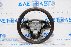 Bare steering wheel Cadillac ATS 13 - brown leather, without buttons and paddles