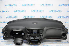 Torpedo front panel without AIRBAG Infiniti JX35 QX60 13-15 prerest black, cuts