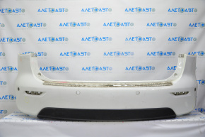 Bare rear bumper Infiniti JX35 QX60 13-15 pre-rest, white, crepe tear, scratches