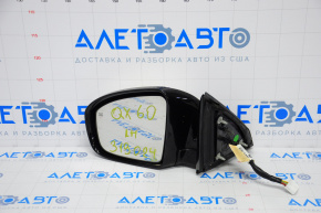 Left side mirror complete Infiniti JX35 QX60 13-15 prerest 16 pins, camera, heating, white
