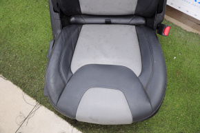 Passenger seat Jeep Cherokee KL 14-18 with airbag, mechanic, black-gray leather, dry-cleanable