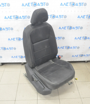 Passenger seat VW Tiguan 18-21 without airbag, manual, leather black, burnt headrest