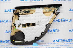 Door trim card rear left Cadillac ATS 13- brown leather, cracks on leather