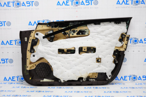 Door trim card front left Cadillac ATS 13- brown leather, cracks on leather