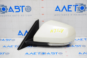 Left side mirror complete Cadillac ATS 13-13 pins, white GBN, auto-dimming, turn signal