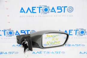 Side mirror right complete Hyundai Sonata 11-14 5 pins, graphite