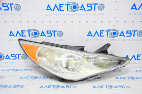 Headlight front right bare Hyundai Sonata 11-14 matte reflector, for polishing