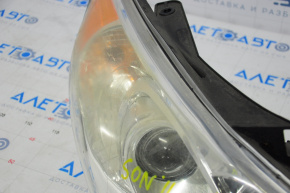 Headlight front right bare Hyundai Sonata 11-14 matte reflector, for polishing