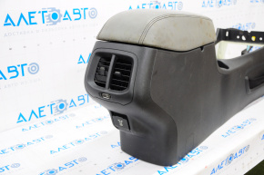 Central console armrest and cup holders Jeep Cherokee KL 14-23 black-gray for dry cleaning