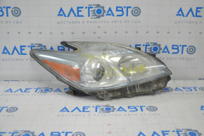 Headlight front right Toyota Prius 30 10-11 prerest, halogen, melted reflector, for polishing, drilled
