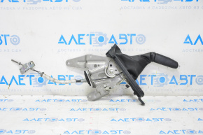 Ford Mustang mk6 15-23 leather parking brake lever, black