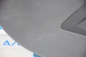 Door trim card rear left Audi Q5 8R 09-17 black with brown insert, rubber armrest, molding under wood gloss, scratches, broken fastener