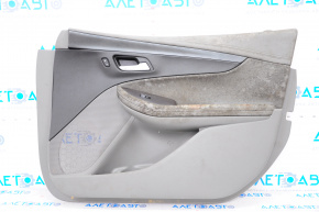 Door trim card front right Chevrolet Impala 14-20 gray with gray insert leather, armrest leather, molding black structural waves, for dry cleaning, scratch