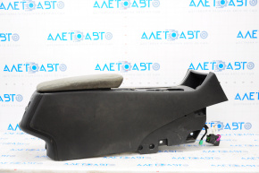 Central console armrest and cup holders Chevrolet Impala 14-20 leather gray, for cleaning