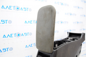 Central console armrest and cup holders Chevrolet Impala 14-20 leather gray, for cleaning
