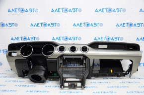 Torpedo front panel without AIRBAG Ford Mustang mk6 15-20 black with gray inserts