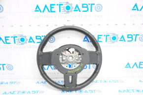 Naked steering wheel Ford Mustang mk6 15-23 GT, leather black white stitching, without button covers