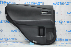Door trim card rear left Lexus RX350 RX450h 10-12 black with black insert leather, armrest black leather, leather tear, crepe break, scratches