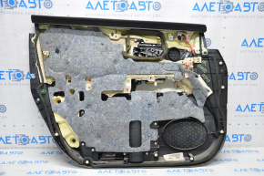 Door trim card front right Lexus RX350 RX450h 10-12 black with black insert leather, armrest black leather, leather tear