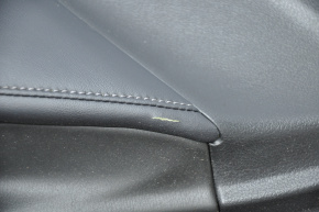 Door trim card front right Lexus RX350 RX450h 10-12 black with black insert leather, armrest black leather, leather tear