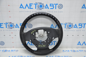 Naked steering wheel Lexus RX350 RX450h 13-15 rest leather black with wood, no buttons, scratch on wood