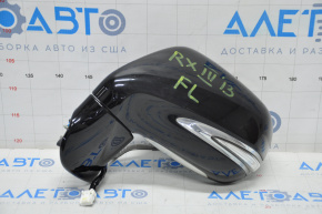 Left side mirror complete Lexus RX350 RX450h 10-15 16 pins, BSM, auto-dimming, black turn signal