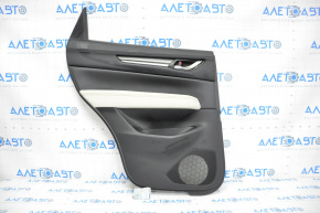 Door trim card rear left Mazda CX-5 17-23 leather, black with beige insert