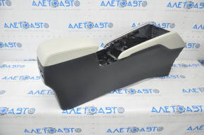 Console central armrest Mazda CX-5 17-23 leather gray, scratch