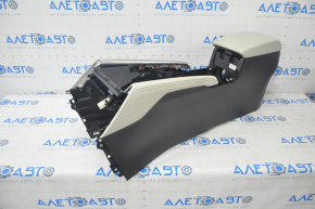 Console central armrest Mazda CX-5 17-23 leather gray, scratch
