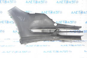 Front bumper bare Mazda CX-5 17-25 white missing right part, tears, cracks, scratches, broken fasteners