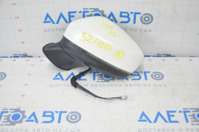 Left side mirror assembly Mazda CX-5 17-24 BSM, heated, turn signal, 7 pins, white