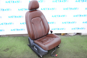 Passenger seat Audi Q5 8R 09-17 with airbag, electric, leather brown