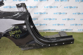 Sunset wing rear right Ford Mustang mk6 15-23 coupe, black, bumps on the threshold