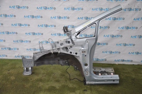 Front left quarter Toyota Prius V 12-17 blue, dented
