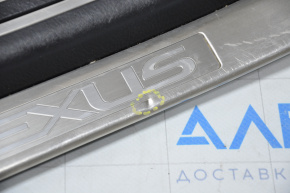 Door sill trim rear left Lexus LS460 LS600h 07-17 black scratches, worn, bump on chrome